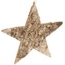 Article Étoiles de bouleau à suspendre étoiles de décoration écorce de bouleau 20cm 4 pièces