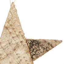 Article Étoiles de bouleau à suspendre écorce de bouleau naturelle 25cm 3 pcs