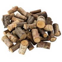 Article Morceaux décoratifs en bois de bouleau avec écorce, pour loisirs créatifs, 3 cm, 300 g