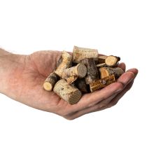 Article Morceaux décoratifs en bois de bouleau avec écorce, pour loisirs créatifs, 3 cm, 300 g