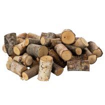 Article Morceaux décoratifs en bois de bouleau avec écorce, pour loisirs créatifs, 3 cm, 300 g