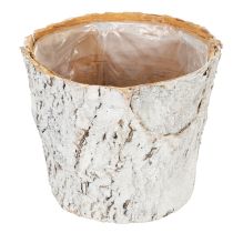 Article Pot de fleurs imitation écorce, idéal pour une décoration intérieure rustique et la mise en valeur des plantes, 12 cm, lot de 4