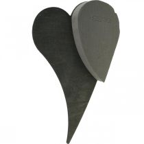 Article OASIS® Noir Bioline® Mousse Florale Coeur Noir H34cm 2 pcs