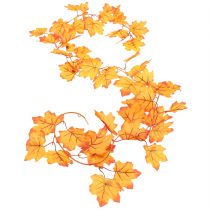 Article Guirlande de feuilles guirlande d&#39;automne orange jaune 168cm 2pcs