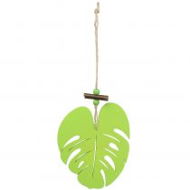 Feuille de décoration de fenêtre à suspendre vert clair 14,5cm