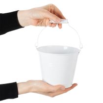 Article Seaux en fer blanc Ø14cm H12cm, lot de 6