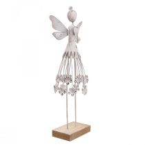 Article Décoration de table féerique Blossom printemps décoration métal fée blanche H30.5cm