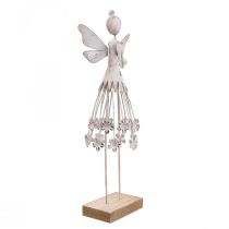 Article Déco de table Féés Déco de printemps Métal Blanc H30,5cm