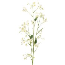 Article Branche décorative de pommier en fleurs, fleur artificielle pour une touche de couleur dans le salon, couleur crème, 108 cm, lot de 2