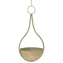 Article Corbeille fleurie, panier suspendu, décoration métal jardin Ø16cm H38cm