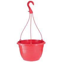 Article Panier suspendu pot de fleur rouge à suspendre Ø25cm H50cm