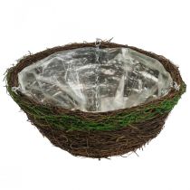Article Panier suspendu brun panier suspendu plantes vignes mousse Ø31cm