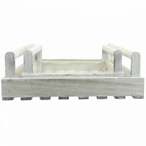 Article Jardinière Shabby Chic Jardinière en bois blanc 38/31cm lot de 2