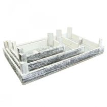 Article Plateau décoratif bois shabby chic arrangement sous-couche lot de 3