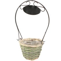 Article Panier à fleurs avec anse en métal Ø23/20/17cm lot de 3