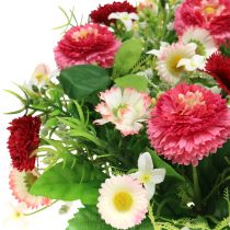 Couronne de fleurs avec pâquerettes Ø 28 cm abricot