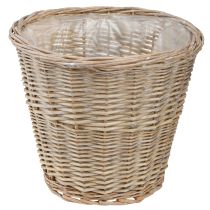 Article Pot de fleur panier saule naturel gris/blanc H26cm 2pcs