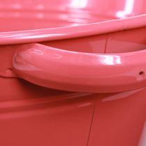 Article Bol à fleurs en métal rose avec anses rond Ø33,5cm