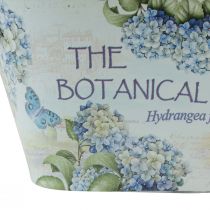 Article Bol à fleurs avec anses hortensias métal 26×13×14,5cm