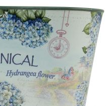 Article Bol à fleurs ovale hortensias bol en plastique 21,5×12,5cm H11cm