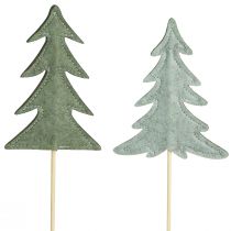 Article Piquets de fleurs Déco sapin de Noël Feutre vert 11×3,5cm 6pcs