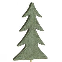 Article Piquets de fleurs Déco sapin de Noël Feutre vert 11×3,5cm 6pcs
