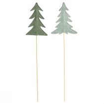Article Piquets de fleurs Déco sapin de Noël Feutre vert 11×3,5cm 6pcs