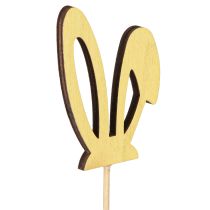 Article 16 piques de jardin déco Bois Oreilles de lapin Pâques 5×7cm