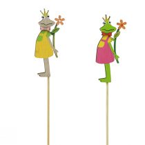Article Bouchon de fleur roi grenouille bouchon décoratif bois 8cm 12 pcs