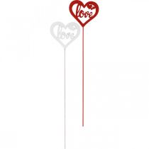 Article Bouchon fleur coeur rouge bouchon décoratif en bois Love 7cm 12pcs