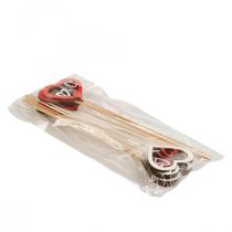 Article Bouchon de fleur Bouchon décoratif Saint Valentin coeur rouge 7cm 12 pcs