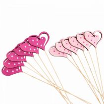 Article Bouchon de fleur Bouchon décoratif fête des mères coeur rose 7cm 12 pcs