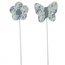 Article Bouchon de fleur papillon fleur bouchon décoratif bois 7cm 12pcs