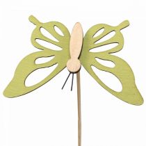 Article Bouchon fleur papillon déco bois coloré 8.5cm 12pcs