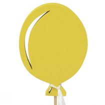 Article Bouchon de fleur bouquet décoration gâteau ballon jaune 28cm 8 pcs