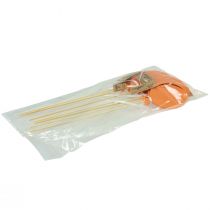 Article Bouchon de fleur bouquet décoratif pour gâteau ballon orange 28cm 8 pcs