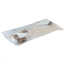 Article Bouchon de fleur bouquet décoration gâteau topper ballon blanc 28cm 8 pcs