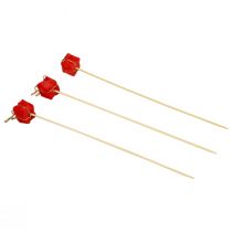 Article Bouchon de fleur paquet de Noël décoration rouge 2,5 cm 15 pcs