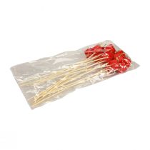 Article Bouchon de fleur paquet de Noël décoration rouge 2,5 cm 15 pcs