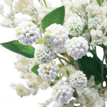 Article Bouquet de fleurs artificielles fleurs en soie branche de baies blanc 48cm