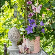 Article Pot de fleurs décoratif en métal saumon, décoration estivale Ø11cm H10.5cm