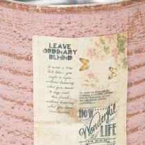 Article Pot de fleurs décoratif rond en métal antique rose, Ø8 cm H7,5 cm