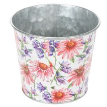 Article Pot de fleurs, décoration printanière, jardinière, métal, Ø12cm, H10.5cm