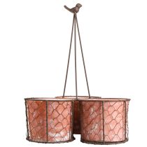 Article Pot de fleur panier en maille céramique métal marron Ø30cm H11,5cm
