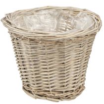 Article Pot de fleur panier saule naturel gris blanc Ø20cm H16cm 2pcs
