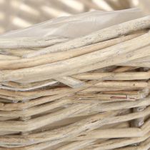 Article Pot de fleur panier saule naturel gris blanc Ø20cm H16cm 2pcs