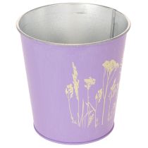 Article Pot de fleurs rond aux couleurs pastel, orné de motifs floraux, pour plantes d'intérieur, 12 cm, lot de 3.