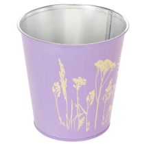 Article Set de 3 cache-pots métalliques motifs floraux pastel 10 cm