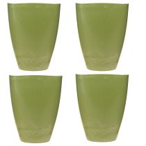 Article Pot à orchidées, pot de fleurs, vase en plastique, vert, 16,5 cm de hauteur, lot de 2