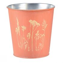 Article Pot de fleur jardinière abricot métal Ø11,5cm H11,5cm